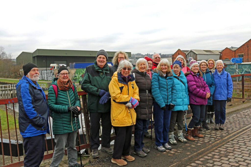 Strollers at Steel Street Lock, February 2025